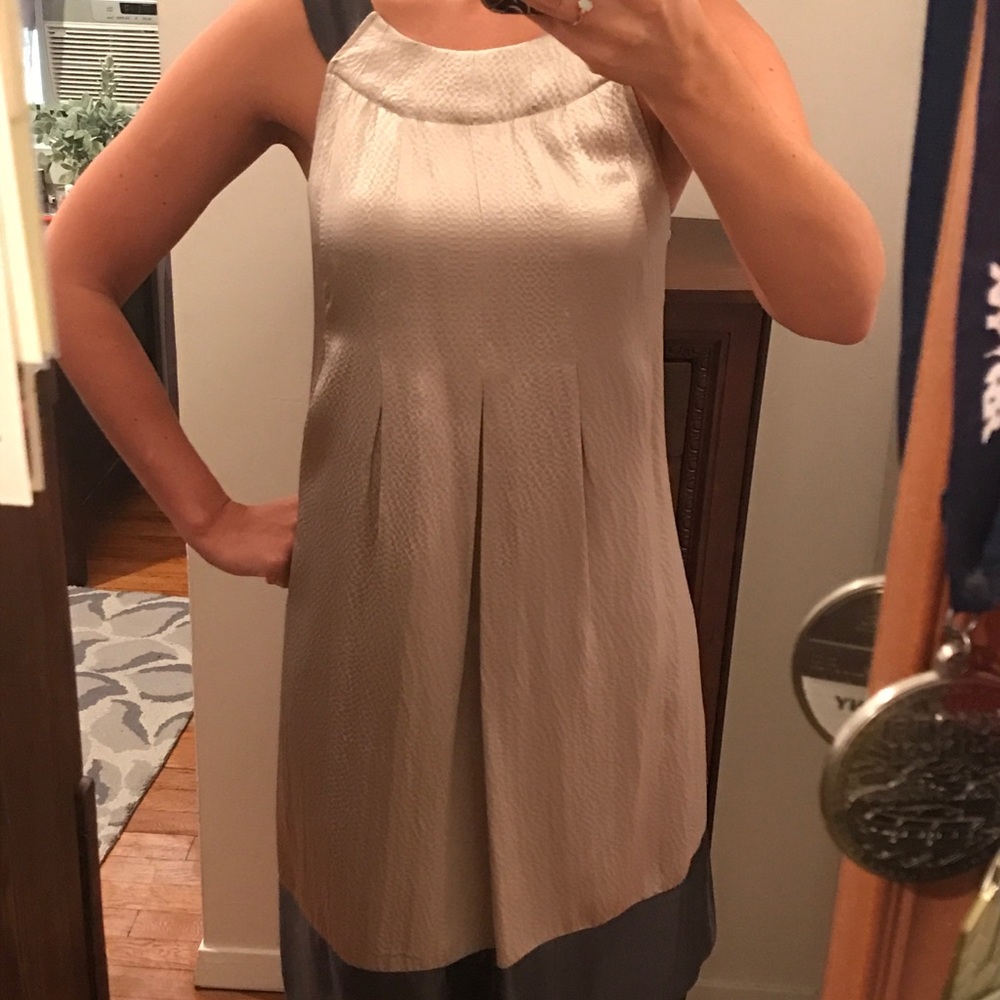 SALE 💙Ted Baker Silk Cocktail Dress silver - Picture 2 of 7